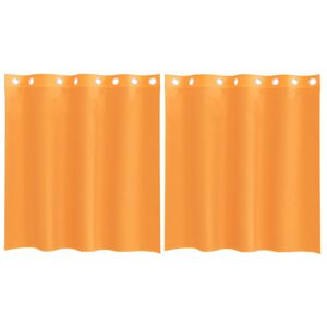 vidaXL Voileeverhot l&auml;piviennill&auml; 2 kpl oranssi 140x140 cm