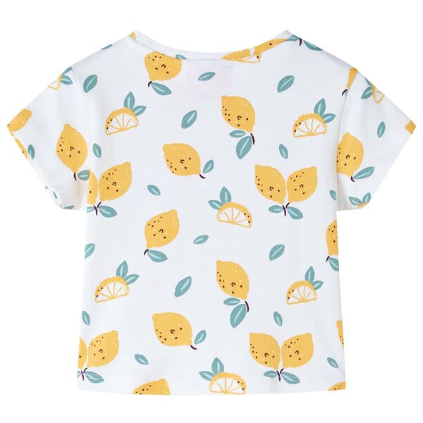 Lasten T-paita solmittavalla helmalla ecru 128