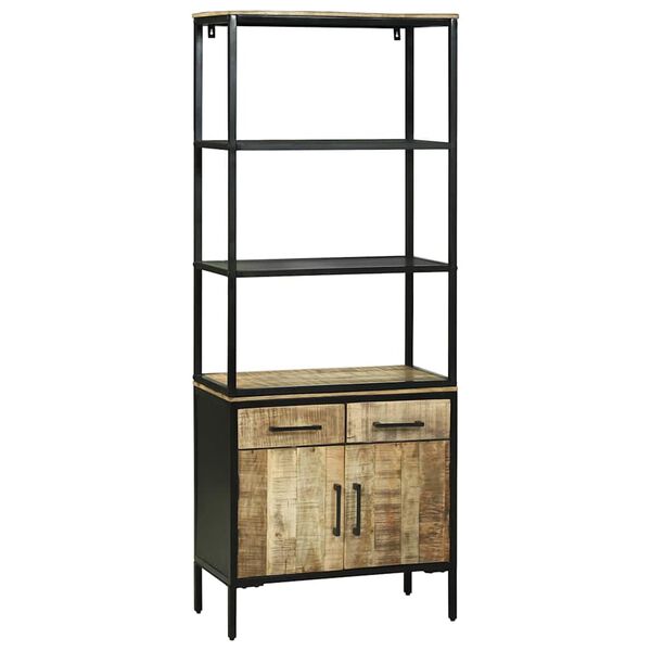 vidaXL Korkea kaappi Ruskea 70 x 35 x 180 cm Kiinte&auml; mango puu