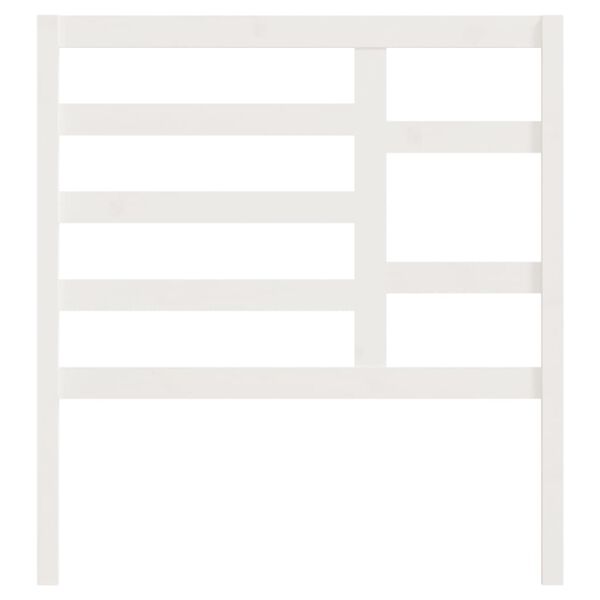 vidaXL Sängynpääty valkoinen 81x4x104 cm täysi mänty