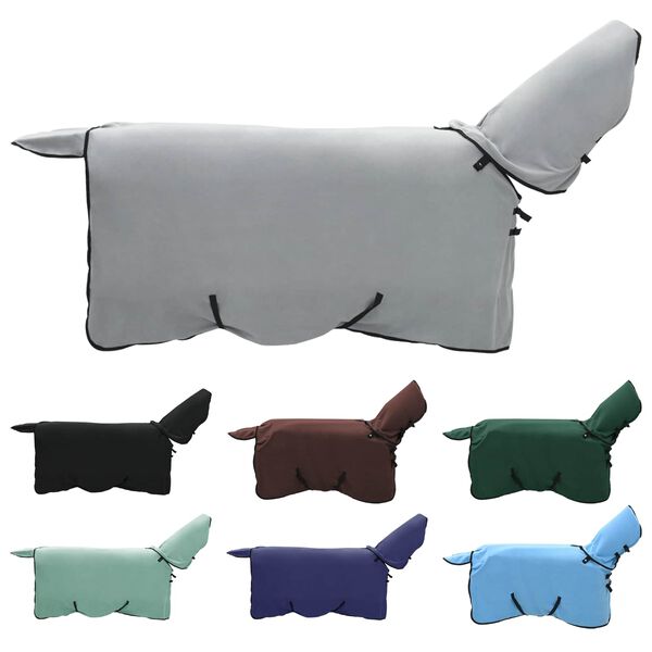 vidaXL Hevospeitto T&auml;ysi vaalea harmaa ja vaaleanpunainen Polyesteri