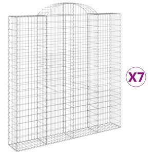 vidaXL Kaarevat kivikorit 7 kpl 200x30x200/220 cm galvanoitu rauta