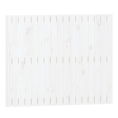 vidaXL Sängynpääty seinälle valkoinen 108x3x90 cm täysi mänty