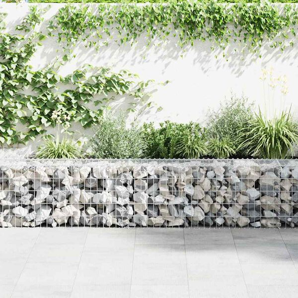vidaXL Gabion-kivikori kansilla galvanoitu ter&auml;s 600x30x50 cm