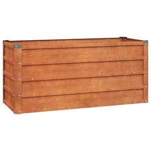 vidaXL Korotettu kukkalaatikko ruoste 100x40x45 cm Corten ter&auml;s
