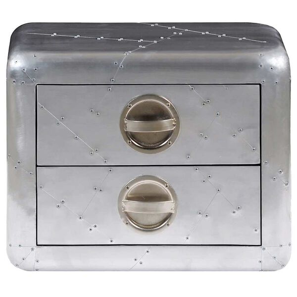 vidaXL Lentäjän päätypöytä 2 laatikolla vintage ilmailutyyli