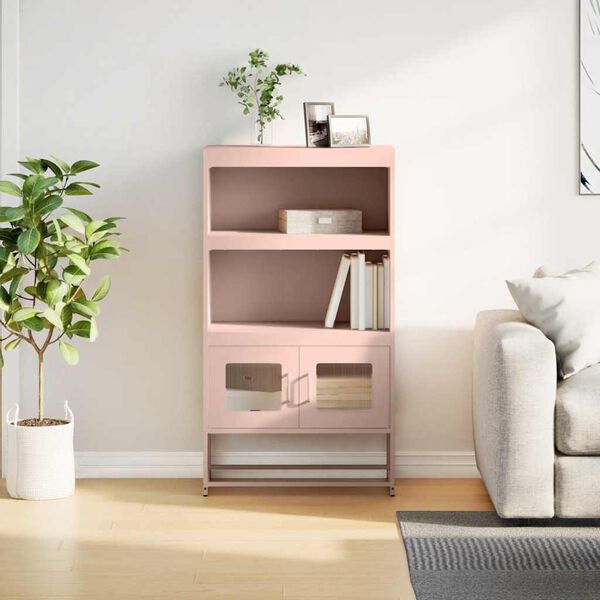 vidaXL Highboard Pinkki 68x39x123 cm Teräs