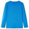 Lasten pitk&auml;hihainen T-paita koboltinsininen 116