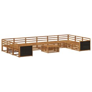 vidaXL Sohvasarjat 11 pcs Tihe&auml; akasiapuu