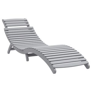 vidaXL Aurinkotuoli harmaa 184x55x64 cm t&auml;yspuu akaasia