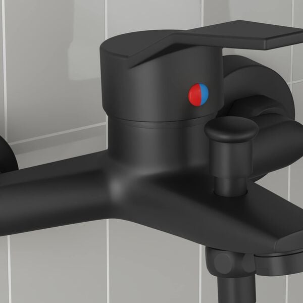 vidaXL Suihku-sekoittajahanaa Musta G 1 / 2 tuumaa