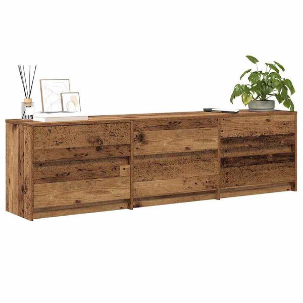 vidaXL TV-yksik&ouml;t 2 pcs Vanha Puu 180 x 34 x 50 cm Tekninen puu