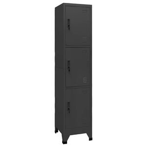 vidaXL Pukukaappi antrasiitti 38x45x180 cm ter&auml;s