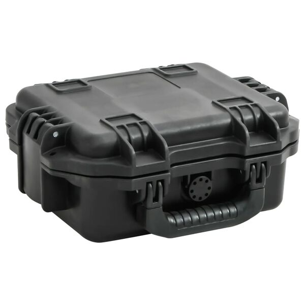 vidaXL Kannettava Flight Case Musta 30x24,5x12,5 cm PP