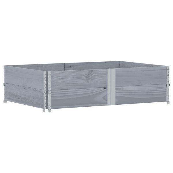 vidaXL Kuormalavan reunukset 2 kpl harmaa 150x100 cm t&auml;ysi m&auml;nty