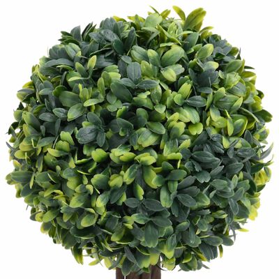 vidaXL Keinotekoinen puksipuukasvi ruukussa 2 kpl vihreä pallo 33 cm