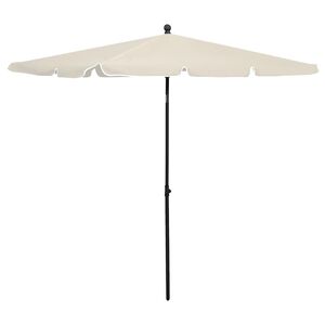 vidaXL Puutarhan aurinkovarjo tangolla 210x140 cm hiekka