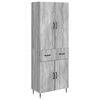 vidaXL Kaappisarja 2 pcs Harmaa Sonoma 66 x 34,5 x 89,5 cm