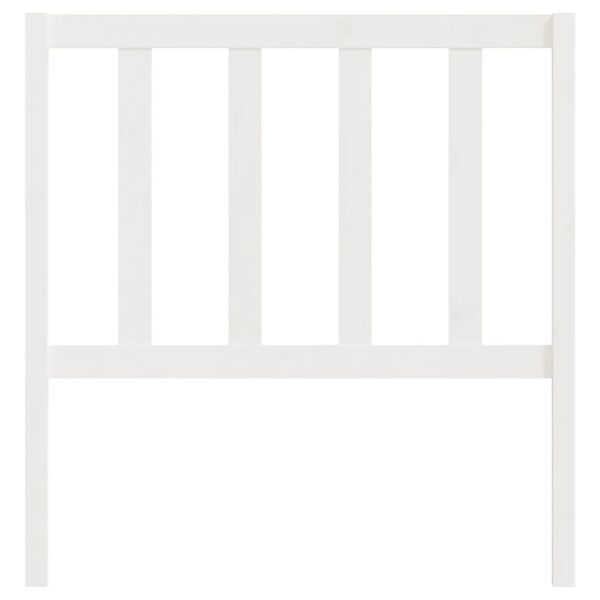 vidaXL Sängynpääty valkoinen 106x4x100 cm täysi mänty