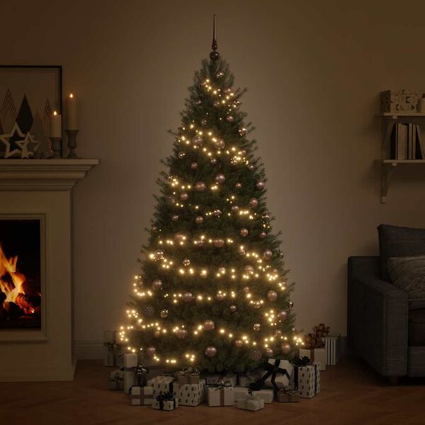 vidaXL 60-osainen Joulupallosetti latvalla 150 LED-valoa ruusukulta