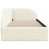 vidaXL Kulmavuoteen runko päätyllä Kerma 80 cm x 200 cm Sametti