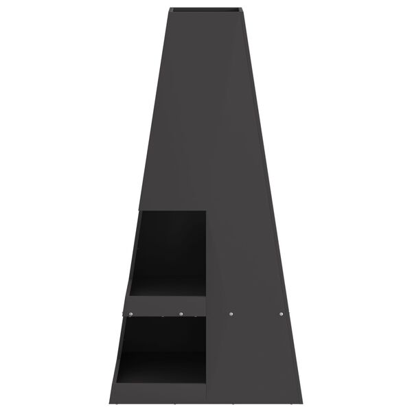 vidaXL Tulisija Musta 50 x 50 x 100 cm Teräs