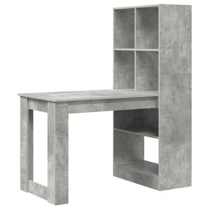 vidaXL P&ouml;yt&auml; Betoni Harmaa Tekninen puu 122 x 67 x 145 cm