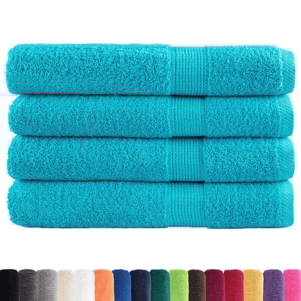 vidaXL Premium Pyyhkeet SOLUND 4 kpl turkoosi 80x200 cm 600 gsm
