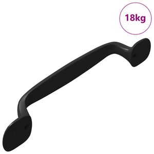 vidaXL Huonekalujen kahva 250 kpl Musta 130 x 19,4 x 22,3 mm Alumiini