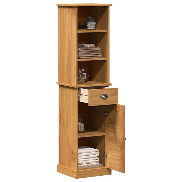 vidaXL Kylpyhuonekalustesetti ovella VIGO 2 pcs Ruskea ja hunajaruskea