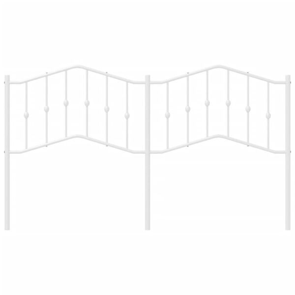 vidaXL Metallinen sängynpääty valkoinen 160 cm