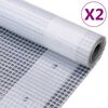 vidaXL Leno suojapeitteet 2 kpl 260 g/m² 2x3 m valkoinen