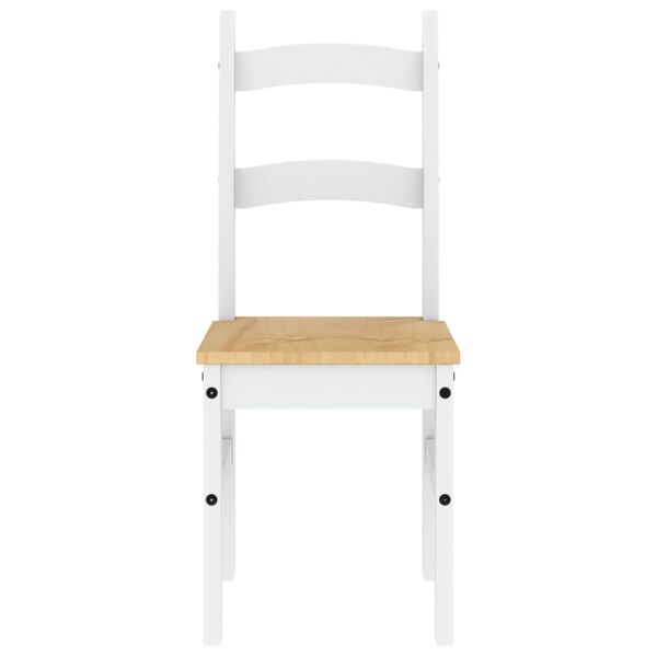 vidaXL Ruokatuolit 2 kpl valkoinen 40x46x99 cm t&auml;ysi m&auml;nty