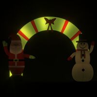 vidaXL Ilmatäytteinen joulukaariportti LED-valoilla 270 cm