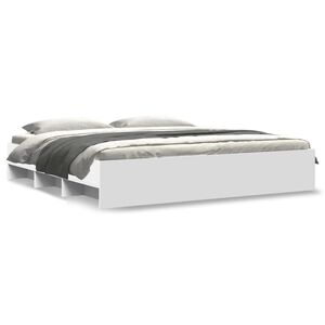 vidaXL S&auml;ngynrunko valkoinen 200x200 cm tekninen puu