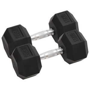 vidaXL K&auml;sipainot 2 kpl 15 kg kokonaan valurautaa