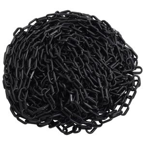 vidaXL Varoitusketju musta 30 m &Oslash;4 mm muovi