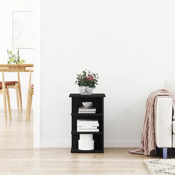 vidaXL Sivukaappi Musta tammi. 35 x 35 x 55 cm Tekninen puu