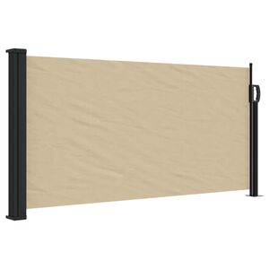 vidaXL Sis&auml;&auml;nvedett&auml;v&auml; sivumarkiisi beige 100x300 cm