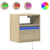 vidaXL TV-seinäkaappi LED-valoilla Sonoma-tammi 41x31x45 cm