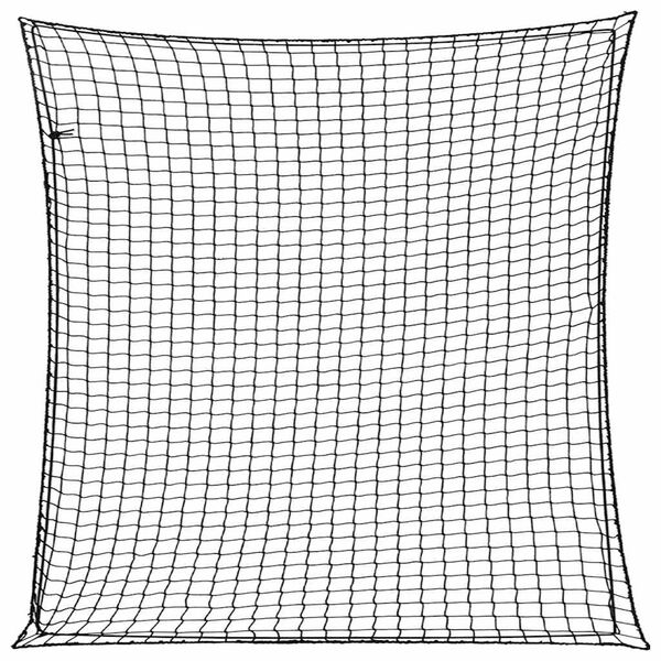 vidaXL Per&auml;k&auml;rryn verkko joustavalla k&ouml;ydell&auml; musta 3x3 m PP