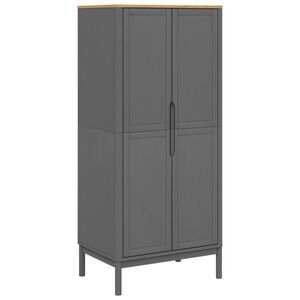 vidaXL Vaatekaappi FLORO harmaa 77x53x171 cm t&auml;ysi m&auml;nty