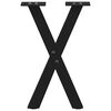 vidaXL Sohvapöydän jalat X-muotoiset 2 kpl musta 38x(42-43) cm teräs