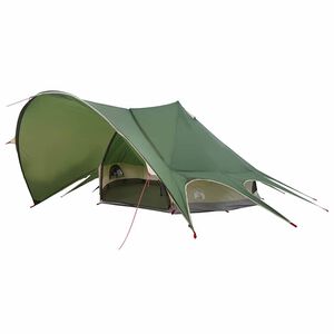 vidaXL Teepee Teltat 7-Henkil&ouml;lle 7 hengelle Vihre&auml; ja Harmaa