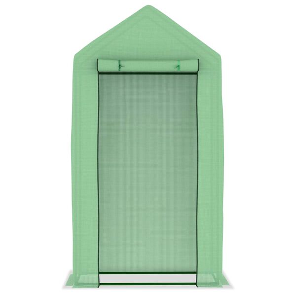 vidaXL Kasvihuone teräsrungolla 0,5 m² 1x0,5x1,9 m