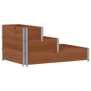 vidaXL 3-tasoinen Korotettu kukkalaatikko ruskea 120x80 cm t&auml;ysi m&auml;nty