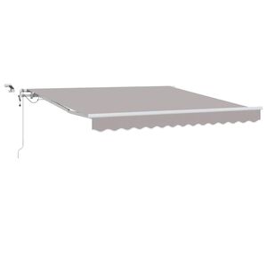 vidaXL Vedett&auml;v&auml; markiisi Vaaleanharmaa 300 x 250 cm Polyesteri