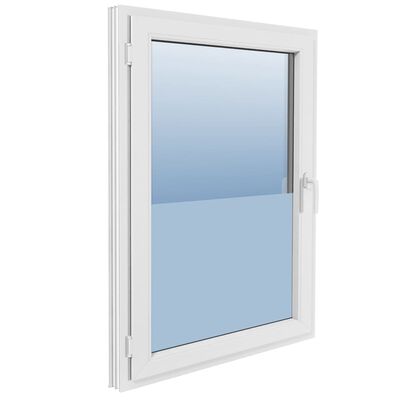 vidaXL Huurrepintainen ikkunakalvo maitolasi liimapinta 0,9x5 cm