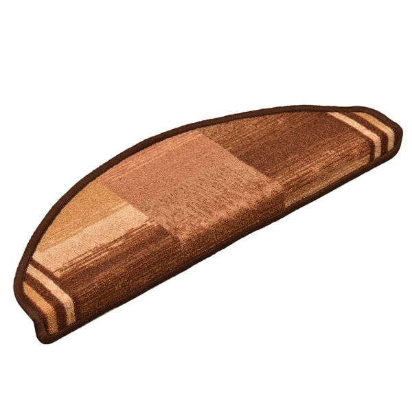 vidaXL Itsekiinnittyvät porrasmatot 10 kpl 65x21x4 cm ruskea