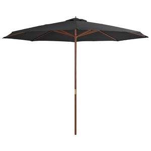 vidaXL Aurinkovarjo puurunko 350 cm antrasiitti